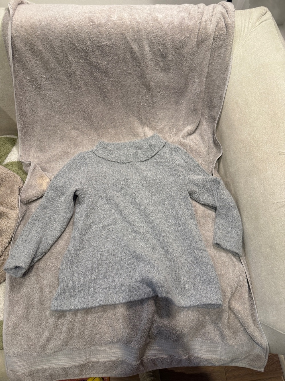 LOFT Light Gray Cozy Knit Turtleneck Sweater